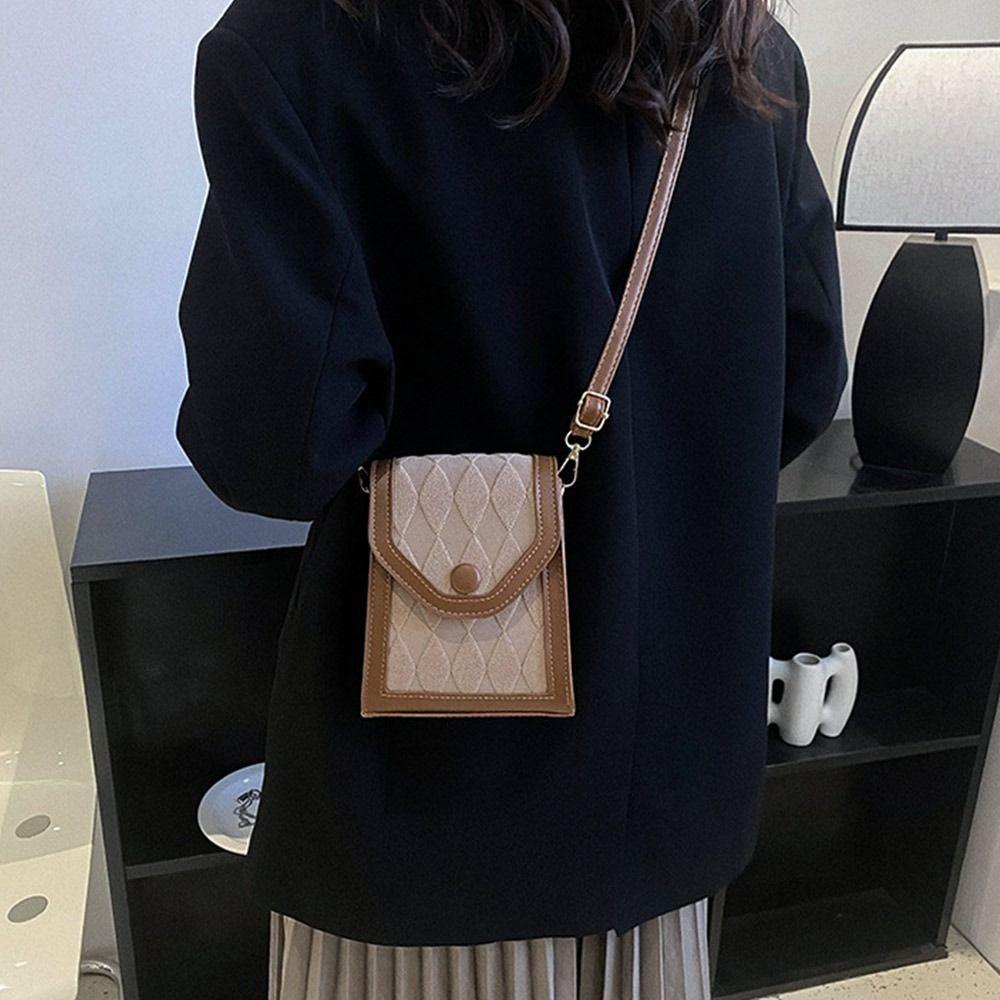 Túi Da pu Đeo Chéo Màu Trơn Thời Trang Dành Cho Nữ