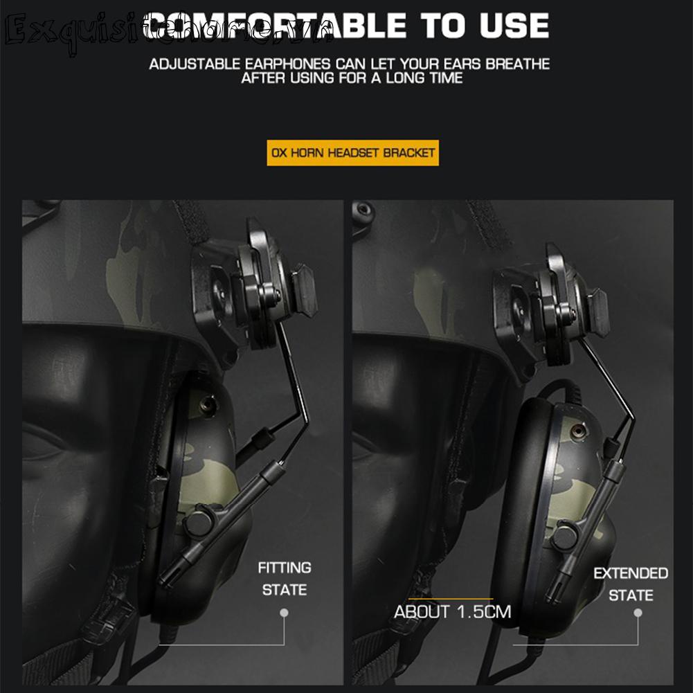 Tai nghe mũ bảo hiểm rail adapter ox horn earmuff bracket for 19-21mm helmet rail