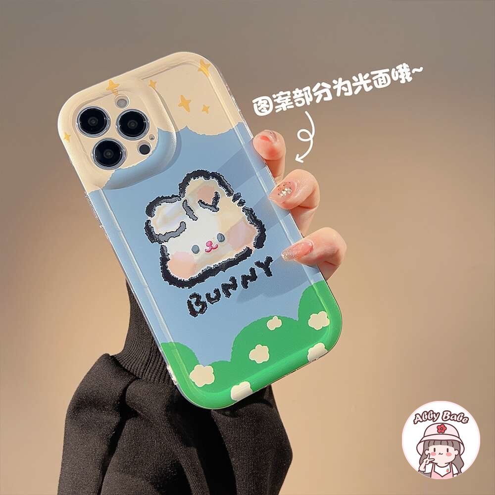 Ốp Điện Thoại TPU Mềm Chống Bụi Hình Đầu Thỏ Hoạt Hình Cho IPhone 14 Pro Max 13 12 11 Pro Max