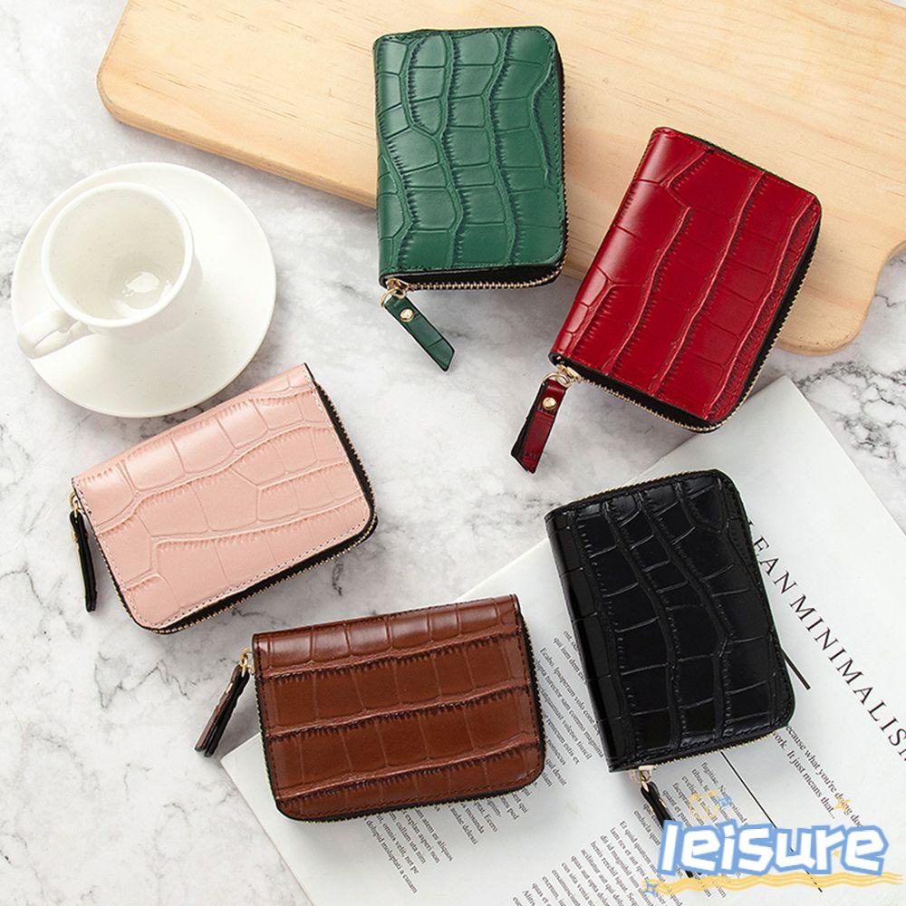 Ví Da Pu Mỏng Có Khóa Kéo Thời Trang Cho Nữ