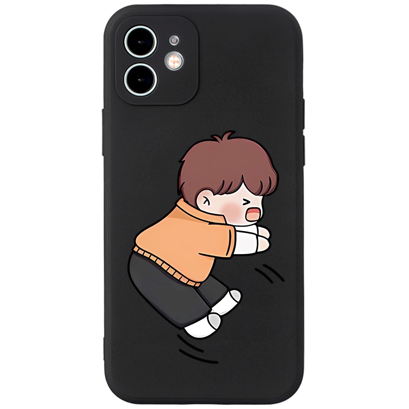 Ốp lưng JURSUE hoạt hình cặp đôi dễ thương đẹp Cho iPhone 15 14 13 12 11 Pro Max SE 2020 X XR XS 8 7 ip 6S 6 Plus kute XYH1442