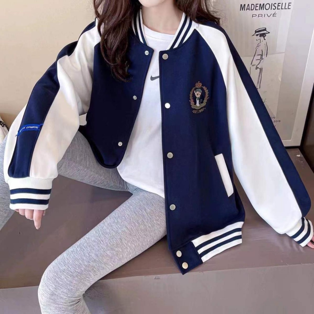 cardigan bigsize cardigan nam áo cánh chim  áo khoác gió có mũ áo khoác local brand Áo khoác nữ Áo Khoác Bóng Chày Dáng Rộng In Chữ a 'o khoa' c local brand a 'o pho' Opho 'ng Phong Cách Hàn Quốc Thời Trang Xuân Thu 2023 Cao Cấp Cho Nữ