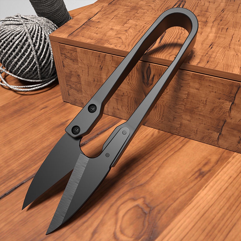Thép carbon may kéo cắt cạnh kẹp U Clip sợi thép không gỉ thêu thủ công kéo may