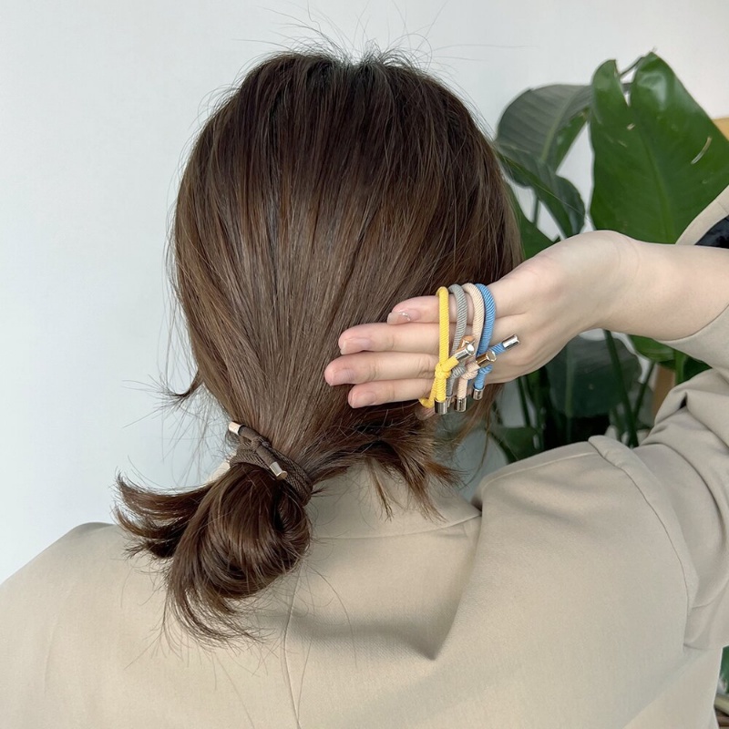 Dây Buộc Tóc Co Giãn Cao Kiểu Thắt Nút Đơn Giản Phong Cách Hàn Quốc