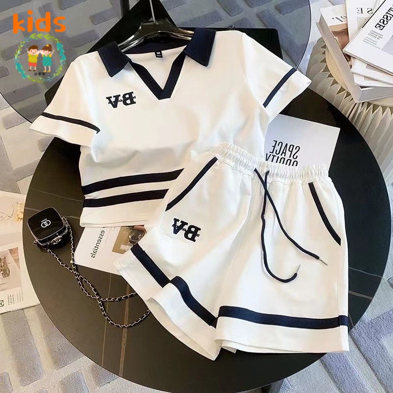 Set Đồ Thể Thao Gồm Áo Tay Ngắn Và Quần Ngắn Thời Trang Mùa Hè Cho Bé Gái 3-5 - 8-10 - 12-13 Tuổi