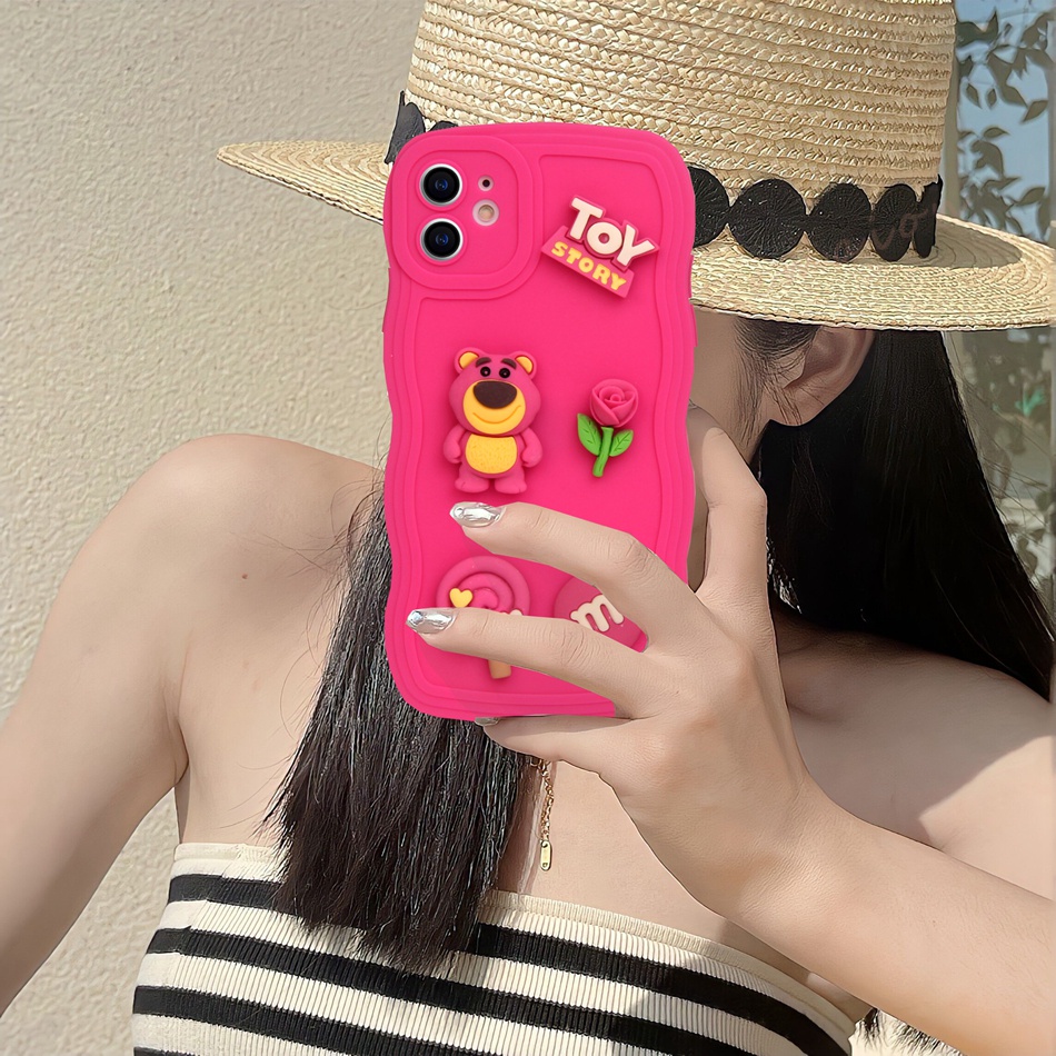 Ốp Điện Thoại Silicon Hình Gấu 3D Cho iPhone 11 12 13 14 Pro MAX Plus Mini X XR XS MAX 6 S 7 8 Plus SE 2020 11Pro 12pro 13Pro