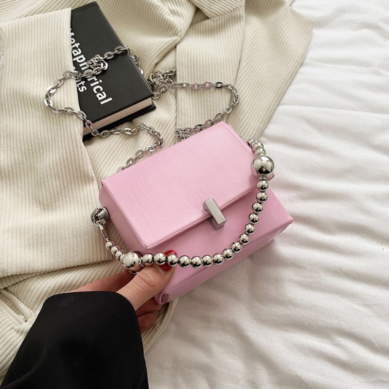 Túi Đeo Vai Hình Vuông mini Đính Ngọc Trai Thời Trang Dễ Phối Đồ Cho Nữ