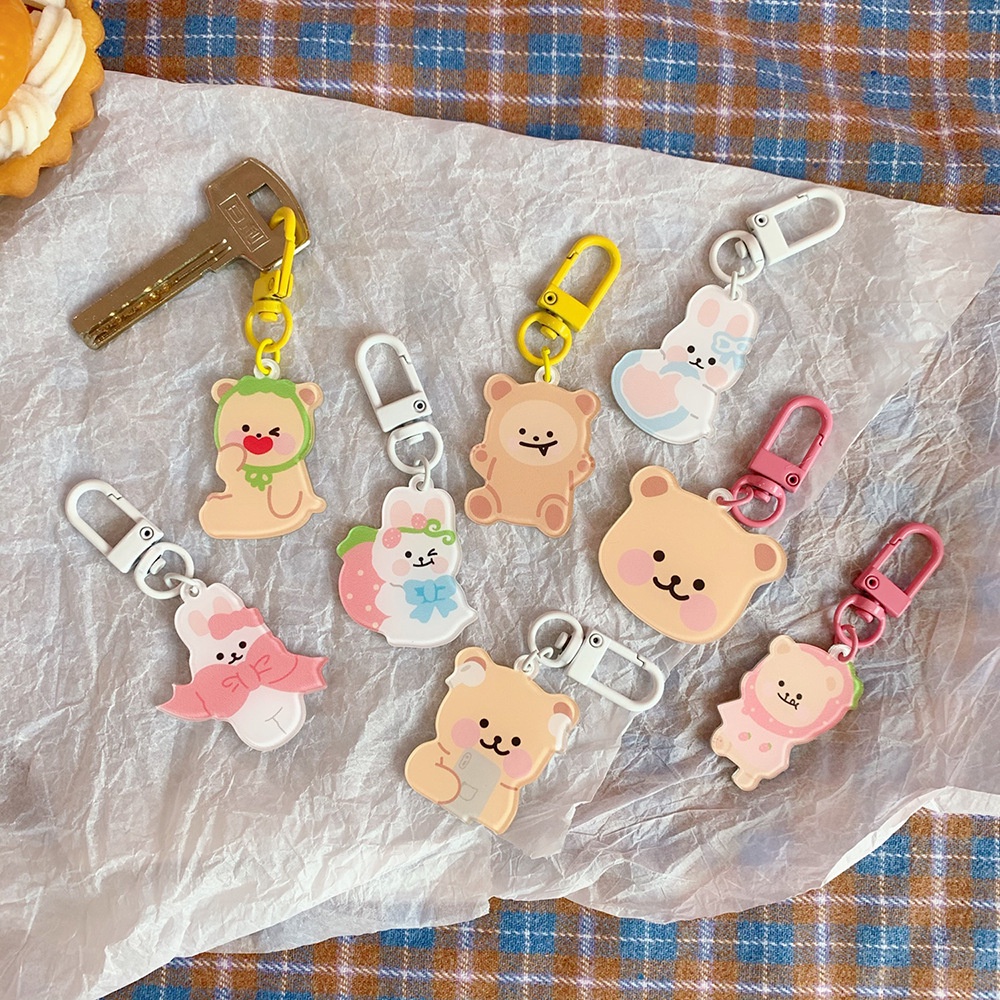 Móc Khóa Hình Gấu Trúc Bằng acrylic Thời Trang