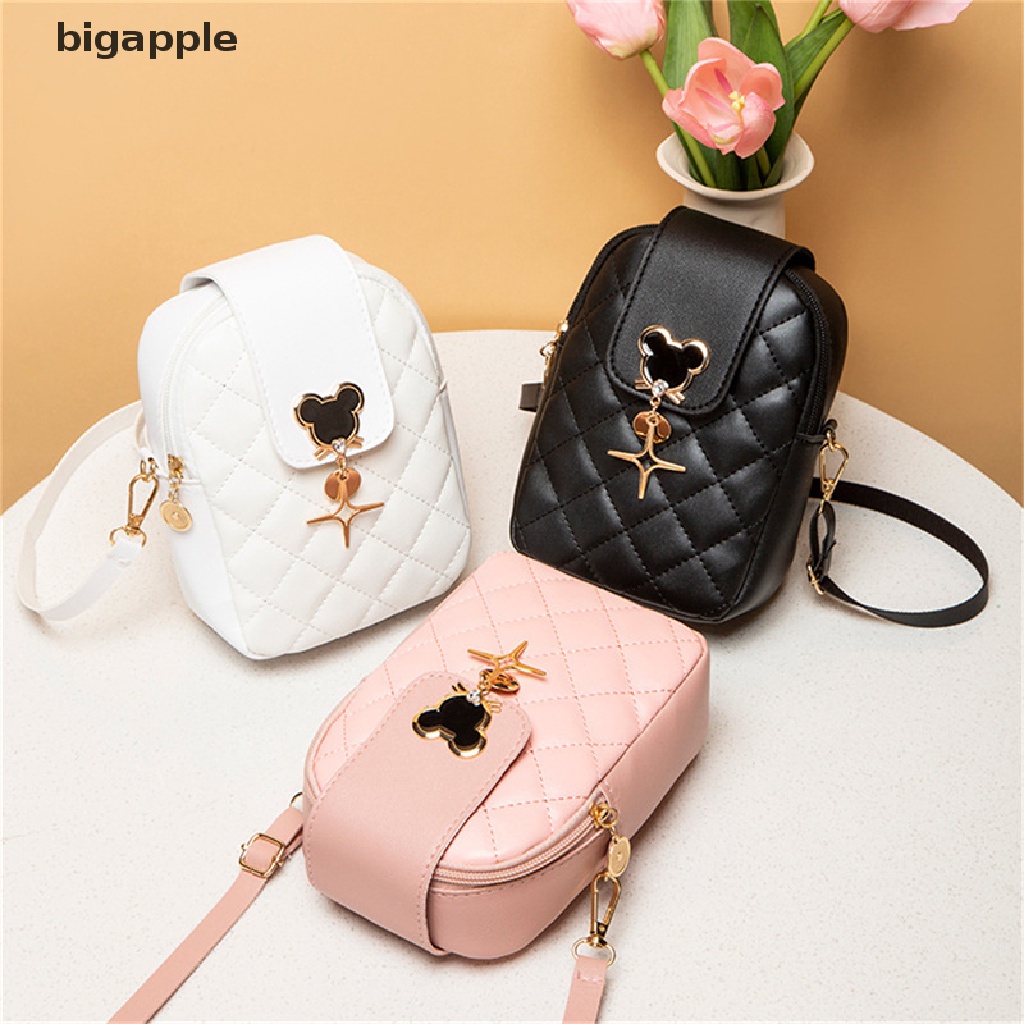 Túi Đeo Chéo Đựng Điện Thoại Họa Tiết Thêu Kim Cương Màu Trơn Phong Cách Retro Đơn Giản Dành Cho Nữ