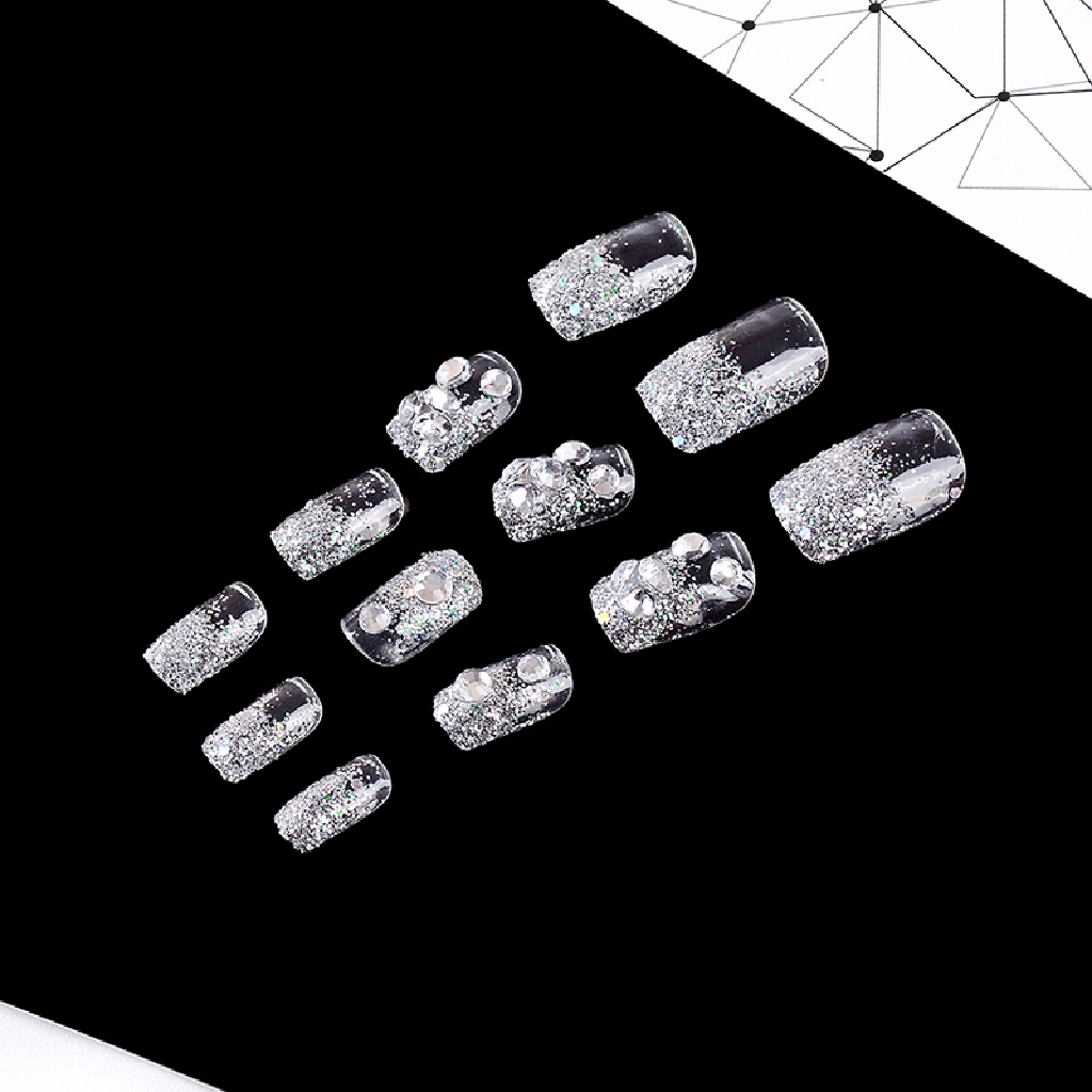 Bộ 24 Móng Tay Giả Trang Trí Tiệc Cưới Độc Đáo