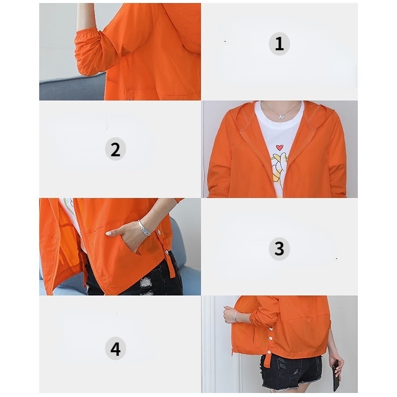 Áo Khoác Mỏng Chống Nắng Tay Dài Có Nón Thời Trang Mùa Hè Cho Nữ