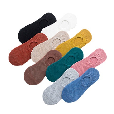 Set 5 Đôi Vớ Cotton Màu Sắc Kẹo Ngọt Phong Cách Hàn Quốc Dành Cho Nữ