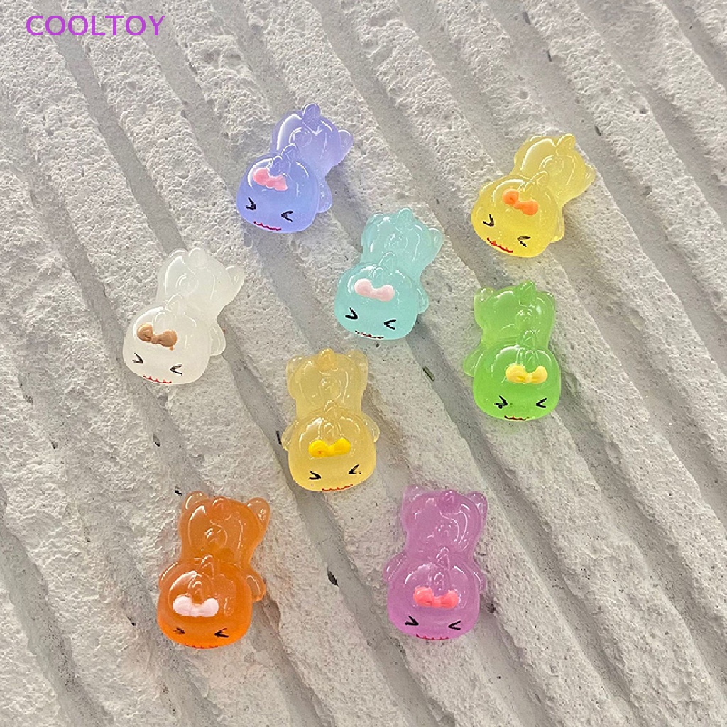 Set 2 Đồ trang trí Khủng Long Bằng Nhựa Phát Quang Dễ Thương Dùng Để Trang Trí