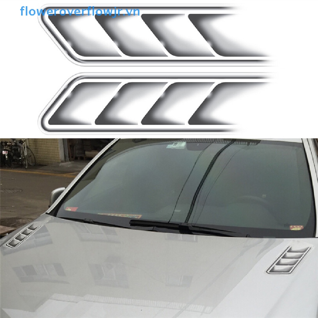 FENDER Sticker Dán Trang Trí Lỗ Thông Gió Xe Hơi Chống Nước Hình Cá Mập