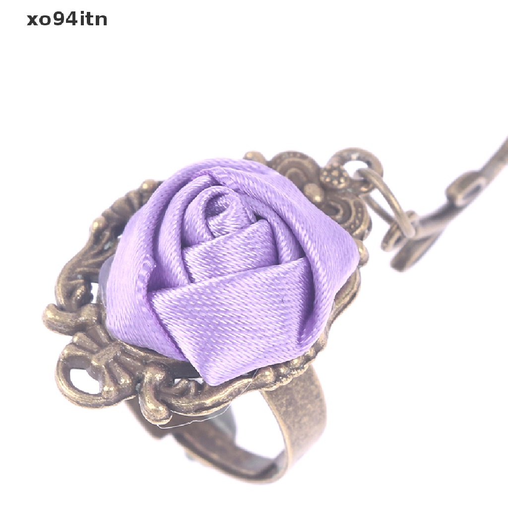 Vòng Tay Ren Đính Hạt Pha Lê Đen Phong Cách Vintage