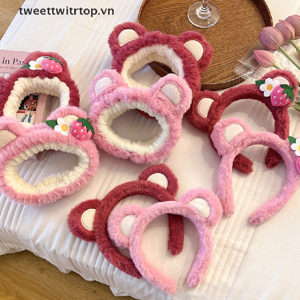 Băng Đô Tai Gấu Bông Không Trượt Dễ Thương Cho Nữ