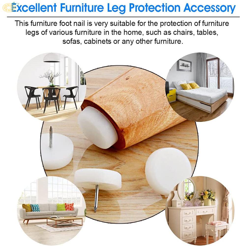 【VARSTR】50 * Furniture Pad Chair Sofa Table Desk Leg Floor Protectors Nail In Glides