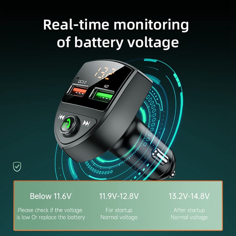 Bộ Chuyển Đổi Bluetooth FM Không Dây Hỗ Trợ MP3 Thẻ TF Cho Xe Hơi