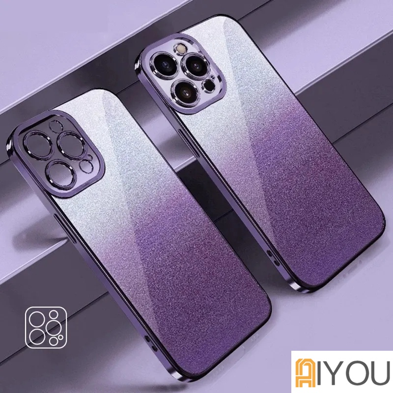 Ốp Điện Thoại Vuông Mạ Kim Tuyến Sang Trọng Cho iPhone 14 13 Pro Max 11 12 XR X XS Max 7 8 Plus SE 2022