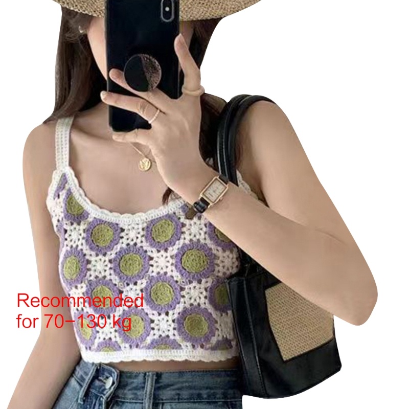 Áo Dệt Kim Hai Dây Không Tay In Hoa Phong Cách Boho Thời Trang Mùa Hè Cho Nữ