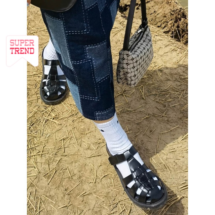 Giày Sandal Quai Chữ T Thiết Kế Đơn Giản Phong Cách Roman Hàng Mới Dành Cho Nữ
