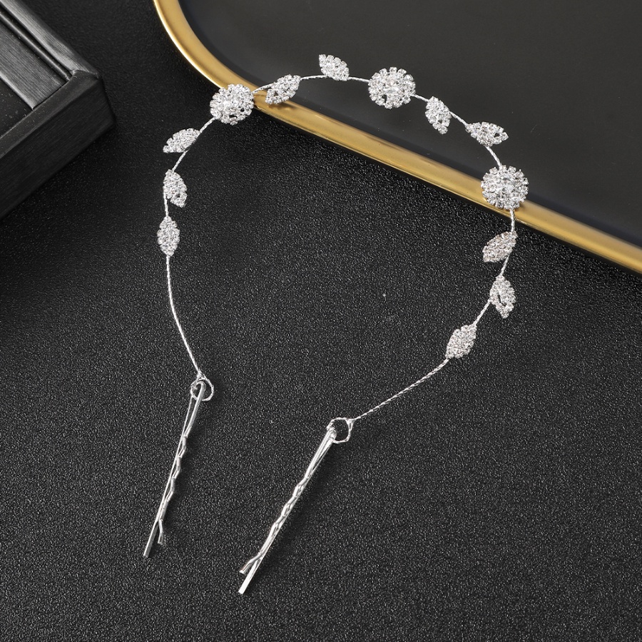 Băng Đô Cài Tóc Hình Hoa Đính Kim Cương Giả Kiểu Hàn Quốc Cho Nữ