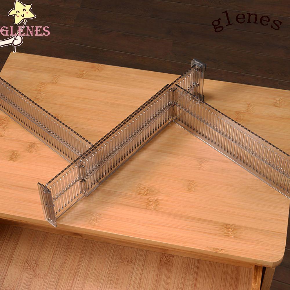 Set 2 Thanh Chia Ngăn Tủ Trong Suốt Tiết Kiệm Không Cần Đục Lỗ