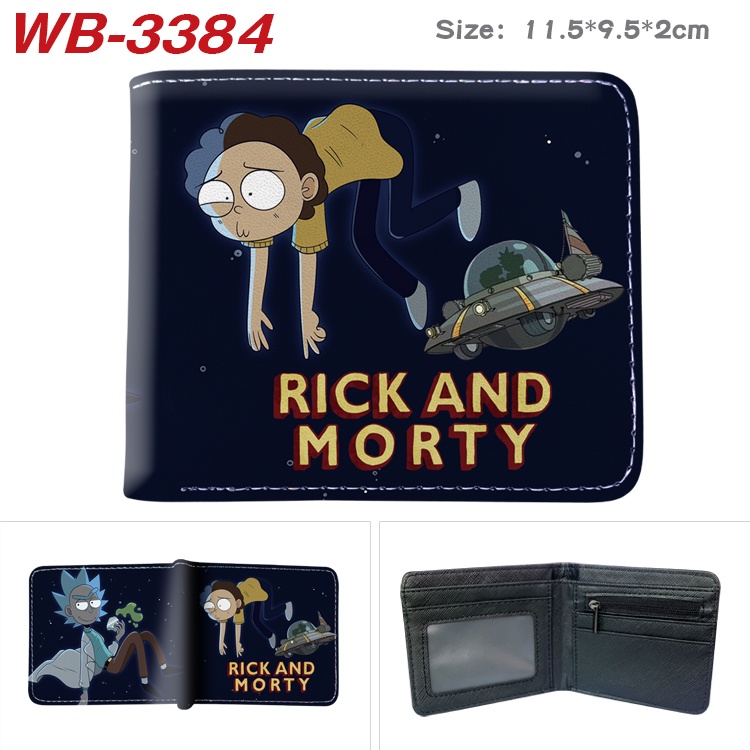 Ví Da PU Mini Đựng Thẻ ID Tiền Xu Họa Tiết Hoạt Hình RICK And Morty Dễ Thương Cho Bé