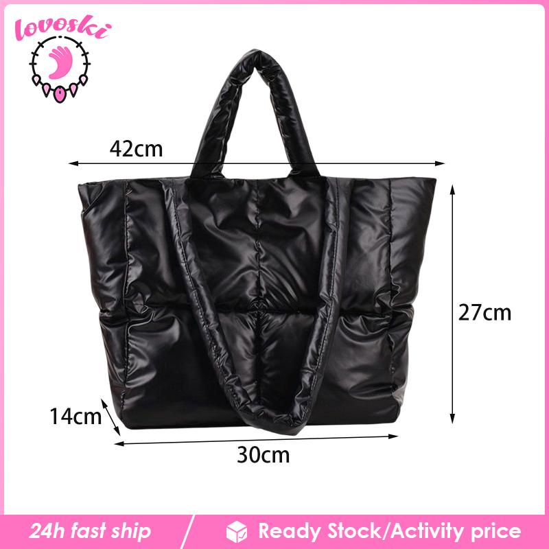 [Lovoski] Ví Tote Cổ Điển Thủ Công Cỡ Lớn Trang Trí Đa Ứng Dụng