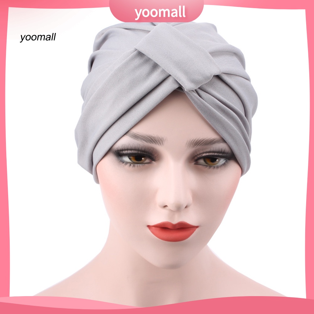 Mũ Turban Trùm Đầu Co Giãn Thời Trang Cho Nữ