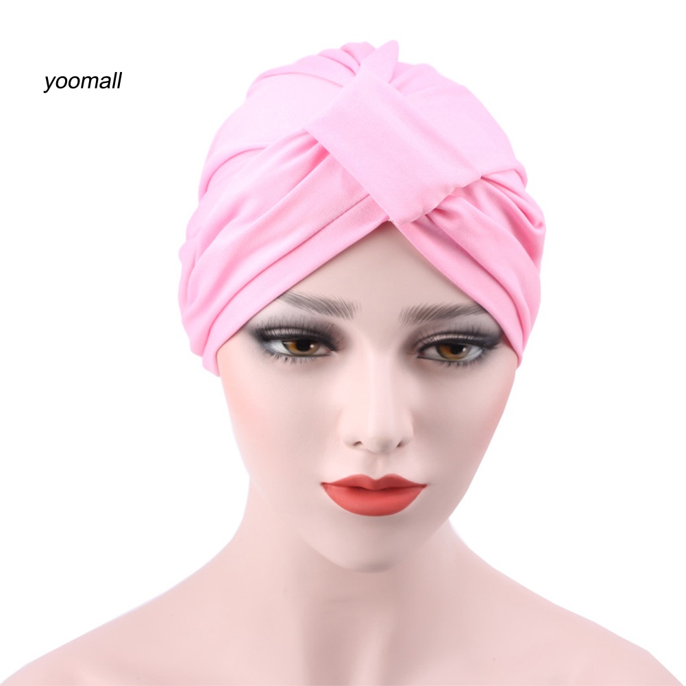 Mũ Turban Trùm Đầu Co Giãn Thời Trang Cho Nữ