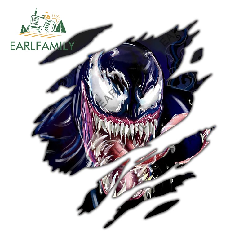Miếng Dán Trang Trí Xe Hơi Họa Tiết Marvel Venom Chống Thấm Nước / Trầy Xước Kích Thước 13Cmx11.4Cm