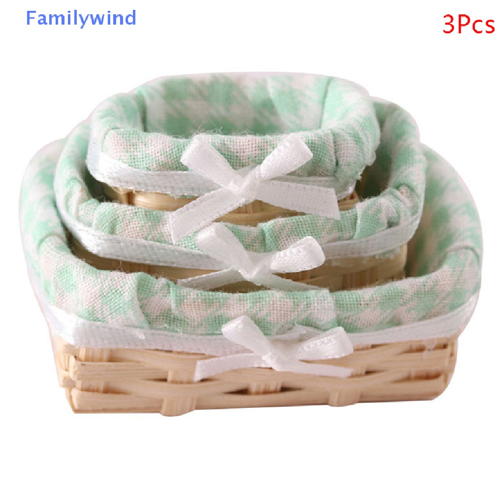 1 Set Giỏ Đựng Thức Ăn Mini 1: 12 Trang Trí Nhà Búp Bê