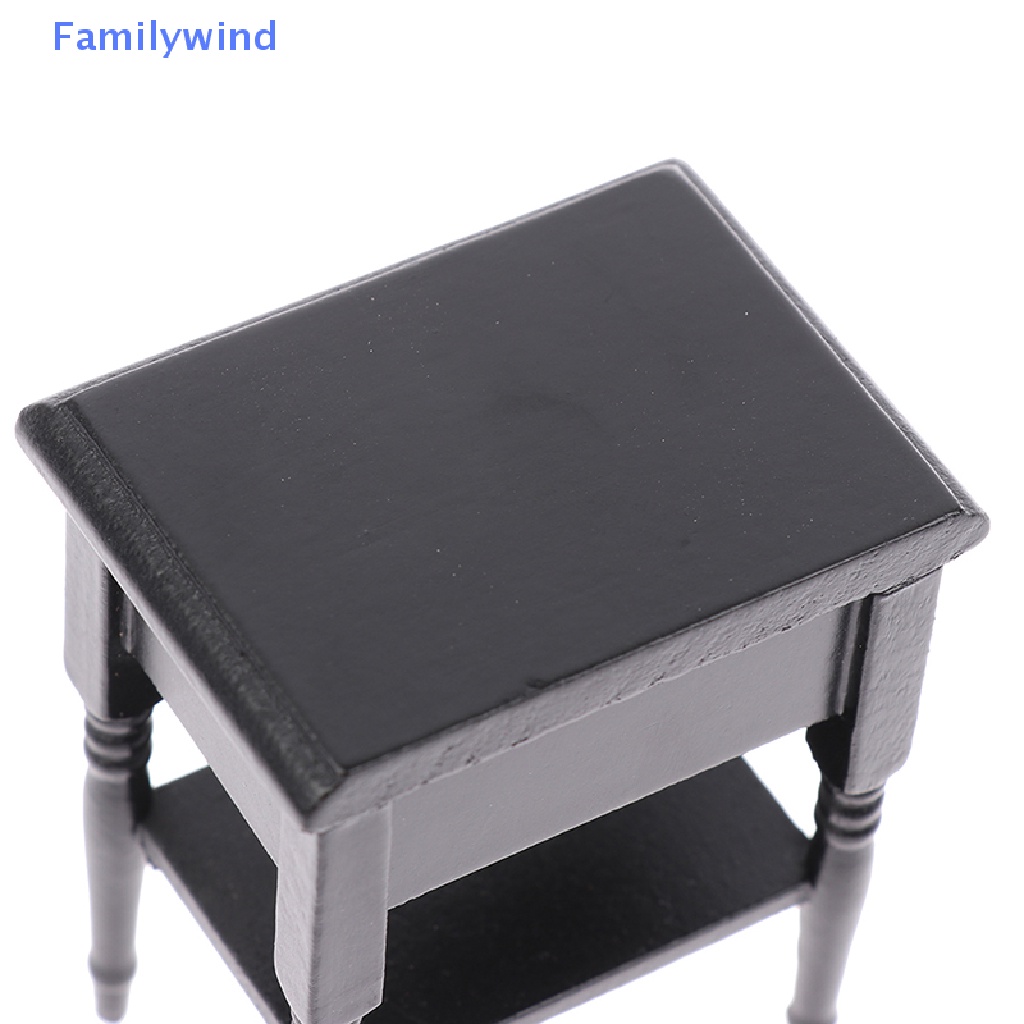 Mô Hình Tủ Chén Màu Đen Trang Trí Nhà Búp Bê Tỉ Lệ 1: 12