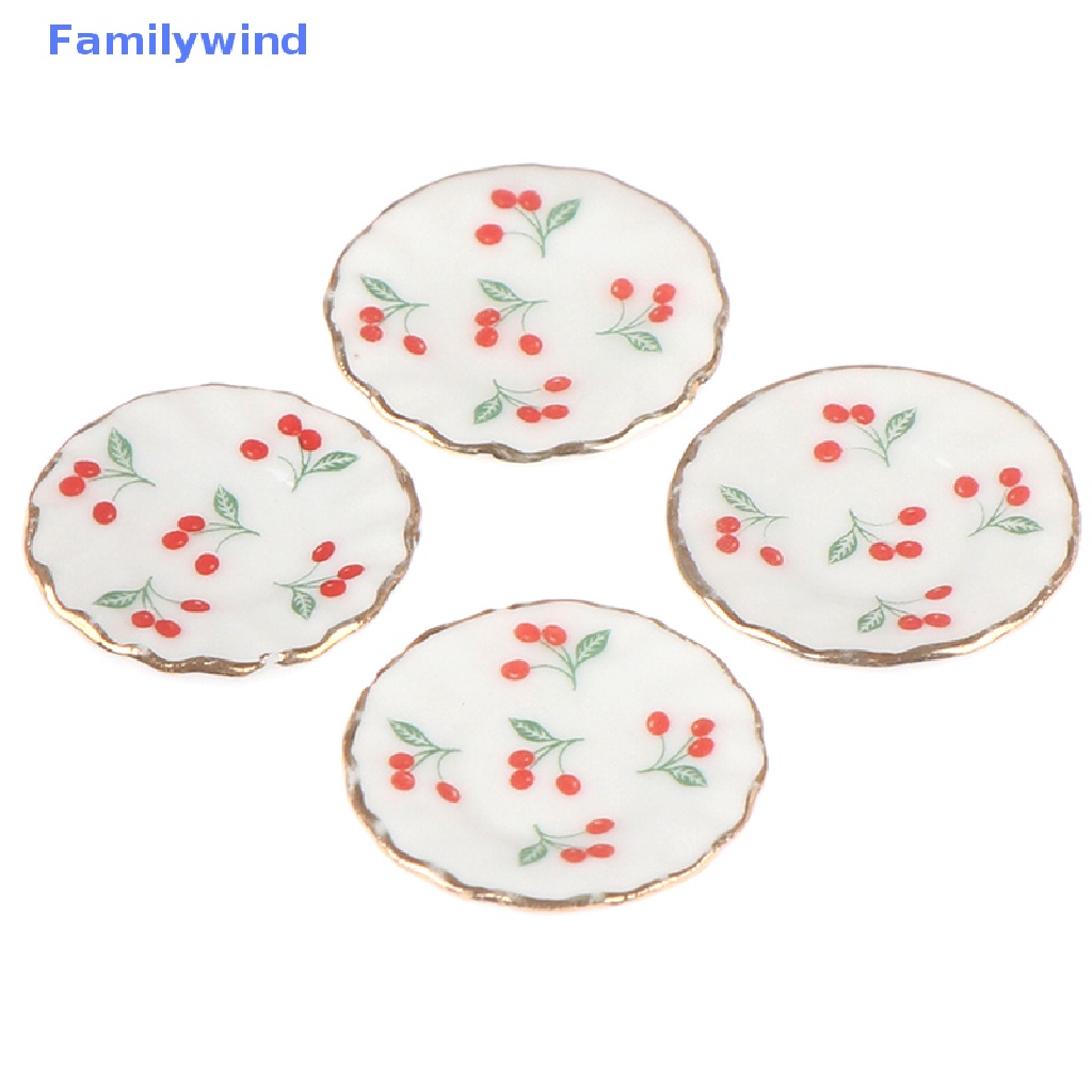 Set 4 Món Chén Đĩa 1: 12 Trang Trí Nhà Búp Bê