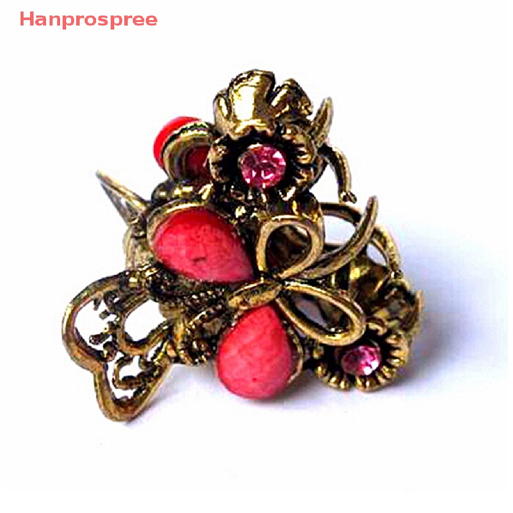 Kẹp Tóc Hình Bướm Mini Bằng Nhựa Resin Phong Cách Retro Thời Trang Cho Nữ