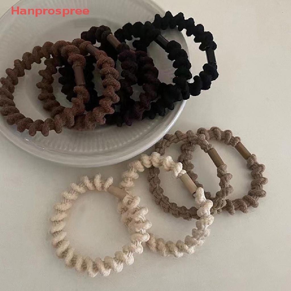 Bộ 10 Dây Buộc Tóc Cao Su Màu Cà Phê Đơn Giản Siêu Bền