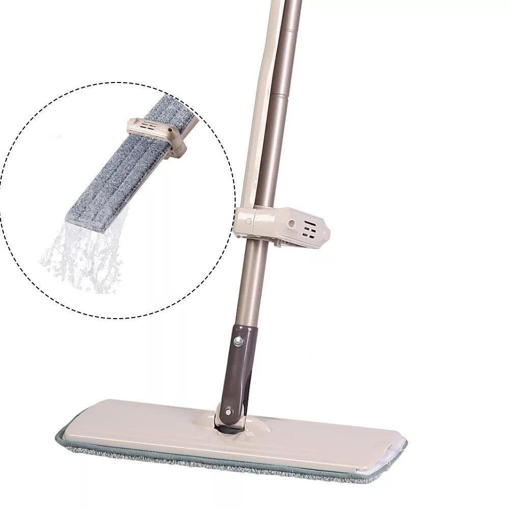 Chổi lau nhà tự vắt và cọ trần - tường - kính đầu Chữ Nhật xoay 360 độ (chưa bao gồm thùng) mã 70068