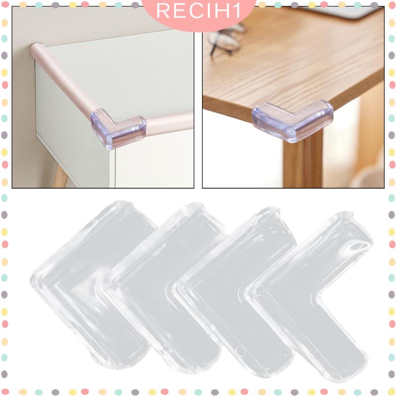 Set 4 Miếng Bọc Cạnh Bàn Nội Thất Trong Suốt Chống Va Chạm Bảo Vệ An Toàn Cho Bé