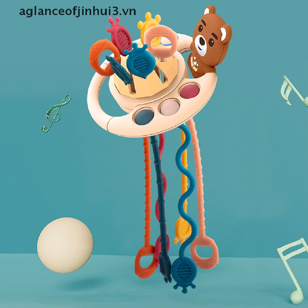 Đồ Chơi Dây Kéo Bằng Silicone Giáo Dục Cho Bé