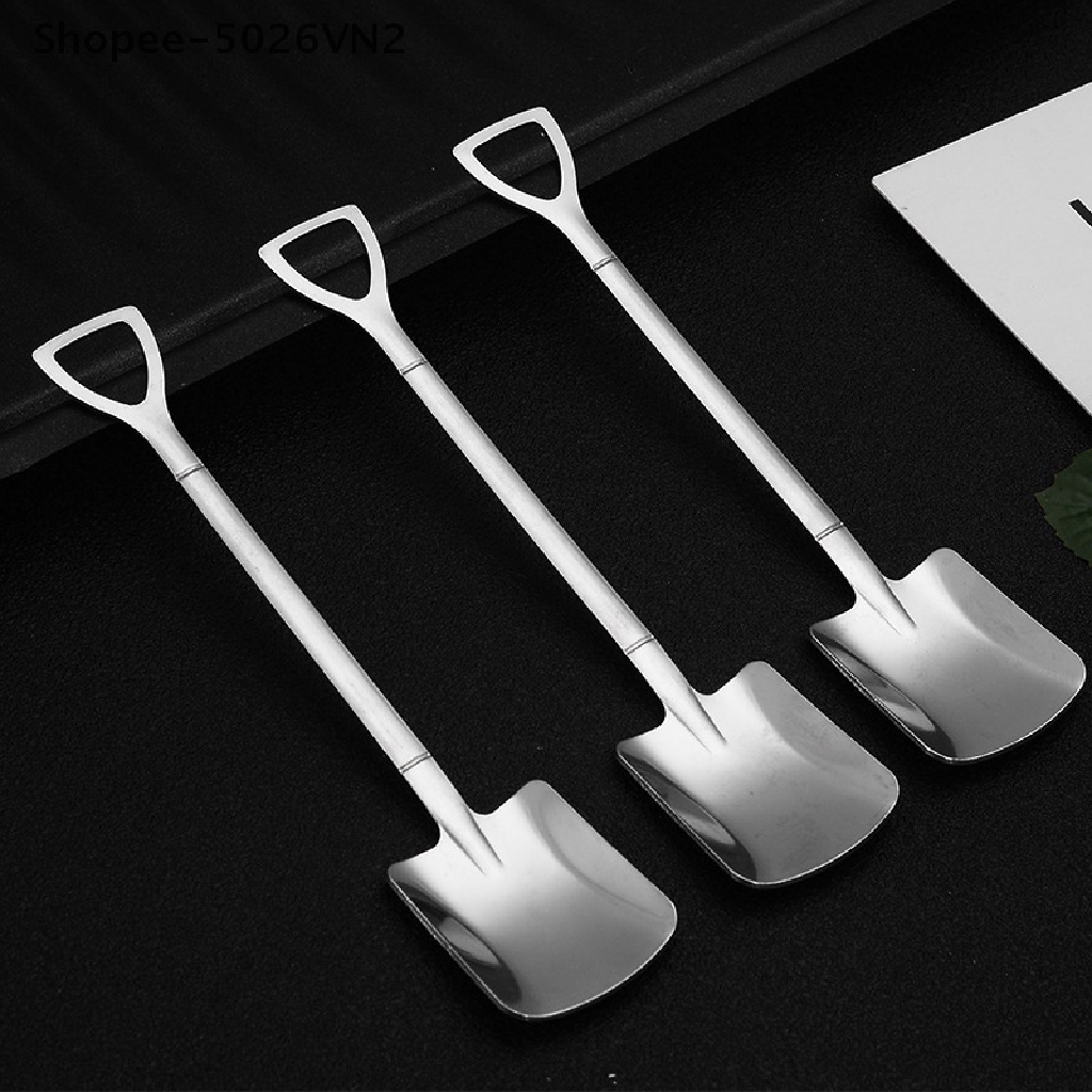 Bộ Muỗng Cà Phê Bằng Thép Không Gỉ Phong Cách Retro