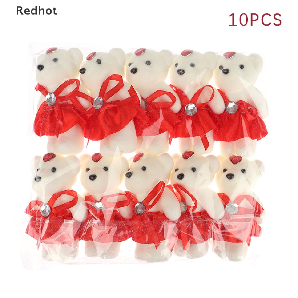 Bộ 10 Gấu Bông 12cm Trang Trí Tiệc Cưới / Sinh Nhật / Lễ Tốt Nghiệp