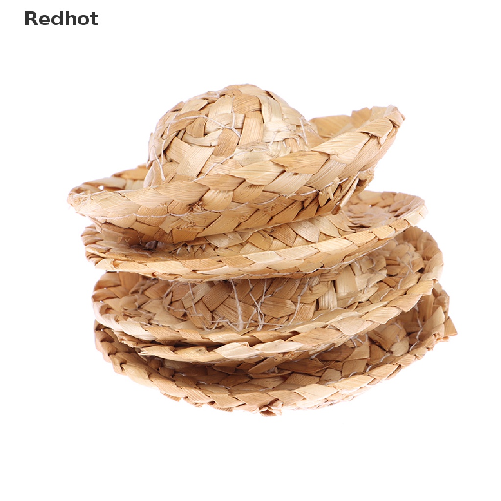 Bộ 2 Nón Rơm Mini 5.5cm Trang Trí Nhà Búp Bê