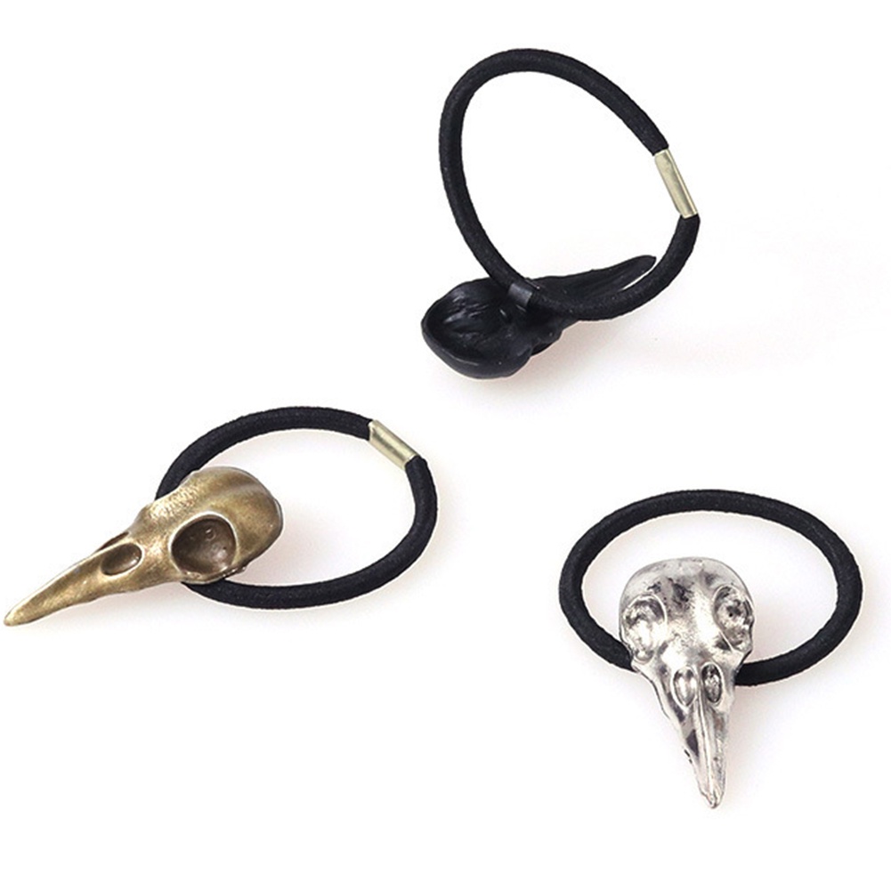 Dây Cột Tóc Đuôi Ngựa Co Giãn Hình Đầu Lâu Phong Cách Punk Halloween Dành Cho Nữ [Fairy4]