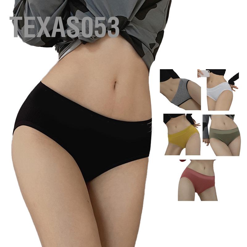 Texas053 Bộ 6 Quần Lót Nữ Họa Tiết Chữ Liền Mạch In Hình Độ Đàn Hồi Cao Cho