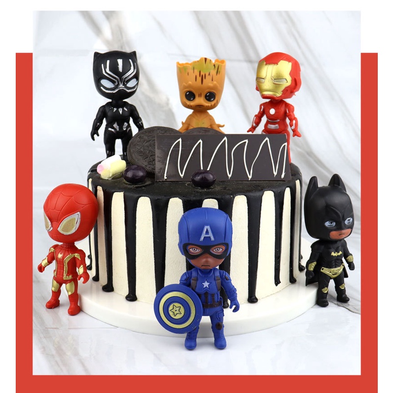 Mô Hình Nhân Vật Người Cây Trong Avengers Dễ Thương Dùng Trang Trí Bánh Kem