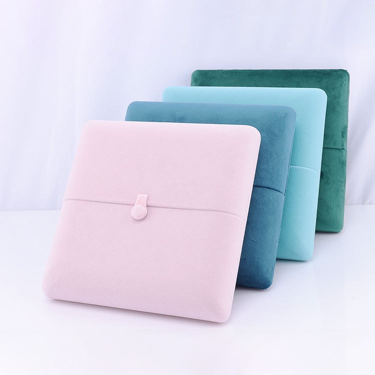 Hộp Đựng Trang Sức Hai Mặt Bằng Da Lộn Đính Ngọc Trai Chất Lượng Cao