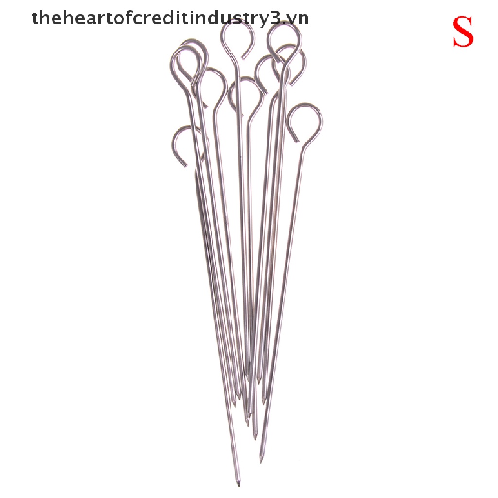 Bộ 10 Xiên Nướng Thịt Hình Tròn Bằng Inox Chuyên Dùng