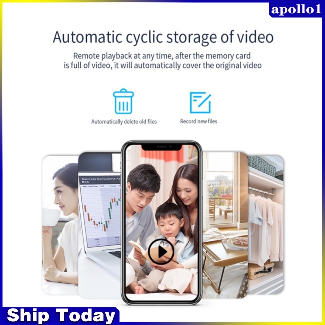 1 Bộ Camera Hồng Ngoại Mini CCTV F9 1080p Hd Wifi Có Tầm Nhìn Ban Đêm