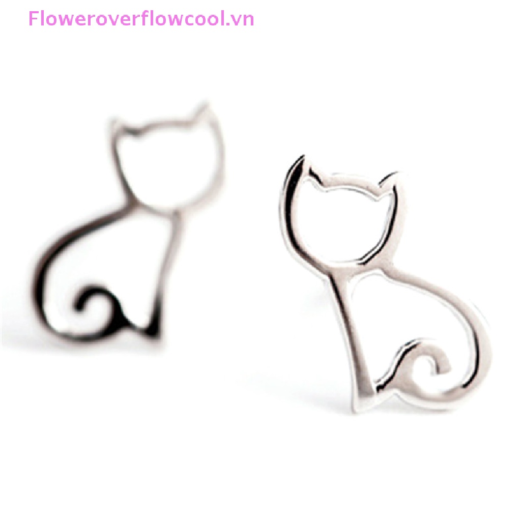 Bông Tai Hình Mèo Dễ Thương Cho Nữ